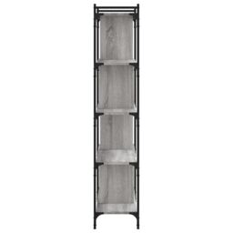Berkfield Home Bookcase 5-Tier Grey Sonoma 76x32x158 cm Engineered Wood - Size: 76 x 32 x 158 cm - thumbnail 5