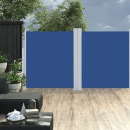 Berkfield Home Retractable Side Awning Blue 160x600 cm - thumbnail 1