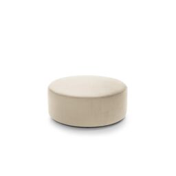 Abakus Direct Chicago Spill-Proof Velvet Large Swivel Footstool in Cream - thumbnail 2