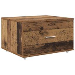 Berkfield Home Drawer Cabinet Old wood Particle board Medium Drawer Cabinet in Brown - thumbnail 1