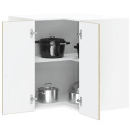 Berkfield Home Kitchen Wall Corner Cabinet Kalmar Sonoma Oak Engineered Wood in Light Tan - thumbnail 2