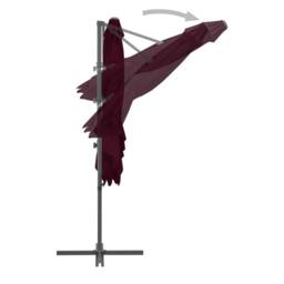 Berkfield Home Elegant Cantilever Umbrella with Steel Pole Bordeaux Red 250x250 cm in Burgundy - thumbnail 5