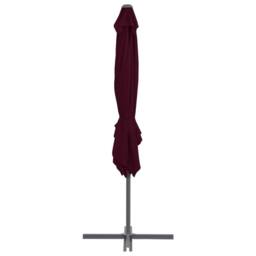 Berkfield Home Elegant Cantilever Umbrella with Steel Pole Bordeaux Red 250x250 cm in Burgundy - thumbnail 4