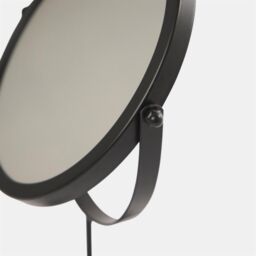 OHS Round Bathroom Mirror Accessories Free Standing Vanity Stainless Steel Silver in Black - thumbnail 4