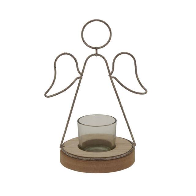 Hill Interiors Outline Angel Tealight Holder in Light Brown - image 1