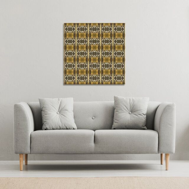Benjamin Tate Design Portuguese Ethnic Tiles Azulejos (Canvas Print) / 77 x 77 x 4cm in Natural - Size: 77 x 77 x 4 cm - image 1