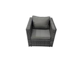 Fimous Garden Furniture Set with 2 Chairs 2 Small Stools Dark Grey Mixed - thumbnail 6