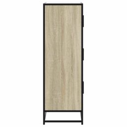 Berkfield Home Highboard Sonoma Oak 68x35x106.5 cm Engineered Wood & Metal in Brown - thumbnail 5