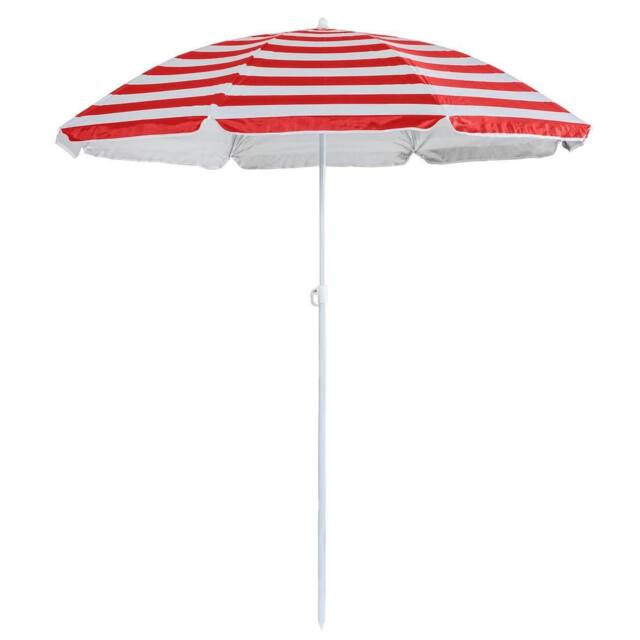 Harbour Housewares Metal Beach Parasol 1.8m in Red - image 1