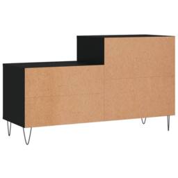Berkfield Home Shoe Cabinet Black 102x36x60 cm Engineered Wood - Size: 102 x 36 x 60 cm - thumbnail 6
