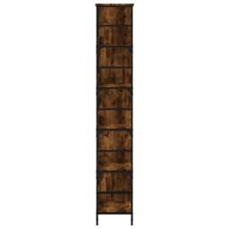 Berkfield Home Bookshelf Smoked Oak 78.5x33x188.5 cm Engineered Wood in Brown - thumbnail 5