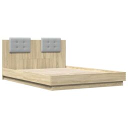 Berkfield Home Bed Frame without Mattress Sonoma Oak 120x200 cm in Brown - Size: Small Double - thumbnail 3