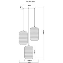 Netlighting Jefrey Cluster Pendant Matt Black Smoke Glass Shade 3x E27 - thumbnail 5