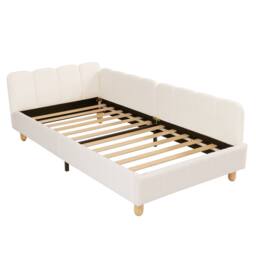 Merax Boucle 3ft Single Corner Daybed with Flexible Layout & Storage Pockets in White - thumbnail 8
