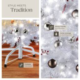 tectake Christmas Tree 180 Cm - White - thumbnail 5