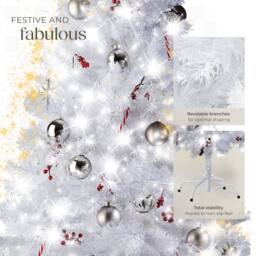 tectake Christmas Tree 180 Cm - White - thumbnail 3