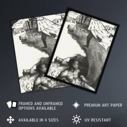 "Artery8 Tsar Nicholas II on the Russian Bear Holst Framed Wall Art Print in White - Size: W12"" x H16""" - thumbnail 2