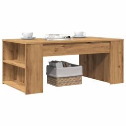 Berkfield Home Coffee Table Artisan Oak 102x55x42 cm Engineered Wood in Brown - Size: 102 x 55 x 42 cm - thumbnail 2