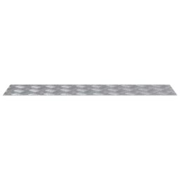 Berkfield Home Aluminium Checker Plates 2 pcs Anti-Slip 80x20 cm in Silver - Size: Medium - thumbnail 3
