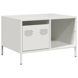 Berkfield Home Coffee Table White 68.5x50x43.5 cm Cold-rolled Steel - thumbnail 2