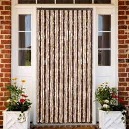 Berkfield Home Insect Curtain Beige & Light Brown 100x220 cm Chenille