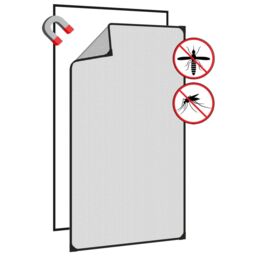 Berkfield Home Magnetic Insect Screen for Windows Anthracite 80x140 cm in Black - thumbnail 4