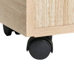Wyld and Coco Light Brown 2-Drawer Mobile Office Storage Unit with Lock and Castors - thumbnail 8