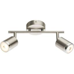 Netlighting Comore Twin Ceiling Spotlight Nickel Matt 2x LED 3000K in Grey - thumbnail 1