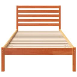 Berkfield Home with Headboard Wax brown 90 x 210 cm Solid pine wood - thumbnail 6