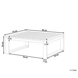 Wyld and Coco Acacia Wood Outdoor Coffee Table 90 x 75 cm Mahogany Brown - thumbnail 3
