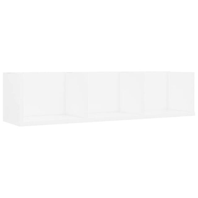Berkfield Home CD Wall Shelf White 75x18x18 cm Engineered Wood - Size: 75 x 18 x 18 cm - image 1