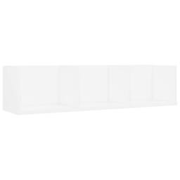 Berkfield Home CD Wall Shelf White 75x18x18 cm Engineered Wood - Size: 75 x 18 x 18 cm - thumbnail 1
