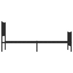 Berkfield Home Metal Bed Frame without Mattress with Footboard Black 90x200cm - Size: 90x200 cm - thumbnail 6