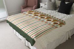 Benjamin Tate Design Egyptian Ornament Blanket in Natural - Size: 120 cm x 150 cm - thumbnail 3