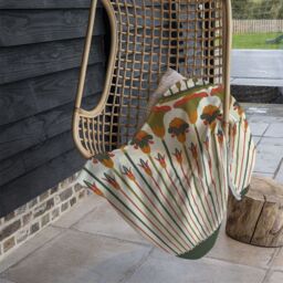 Benjamin Tate Design Egyptian Ornament Blanket in Natural - Size: 120 cm x 150 cm - thumbnail 4
