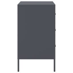 Berkfield Home Sturdy Bedside Cabinets 2 pcs Anthracite 36x39x68 cm Steel in Dark Grey - Size: 36 x 39 x 68 cm - thumbnail 7