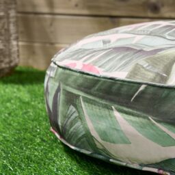OHS Large Outdoor Cushion Round Decorative Floor Garden Water Resistant in Pink - thumbnail 3