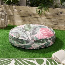 OHS Large Outdoor Cushion Round Decorative Floor Garden Water Resistant in Pink - thumbnail 1
