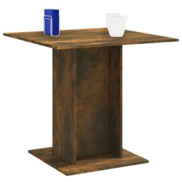 Berkfield Home Dining Table Smoked Oak 80x80x75 cm Engineered Wood in Brown - Size: 80 x 80 x 75 cm - thumbnail 3