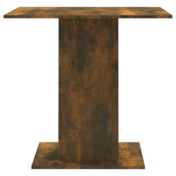 Berkfield Home Dining Table Smoked Oak 80x80x75 cm Engineered Wood in Brown - Size: 80 x 80 x 75 cm - thumbnail 5