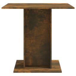 Berkfield Home Dining Table Smoked Oak 80x80x75 cm Engineered Wood in Brown - Size: 80 x 80 x 75 cm - thumbnail 4