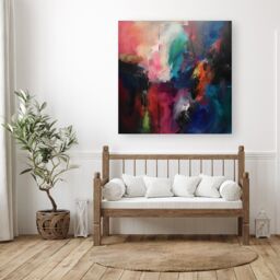 "Warren Reed - Designer Cosmic Fusion: Colours Of The Universe Canvas - Size: W30"" x H30""" - thumbnail 1