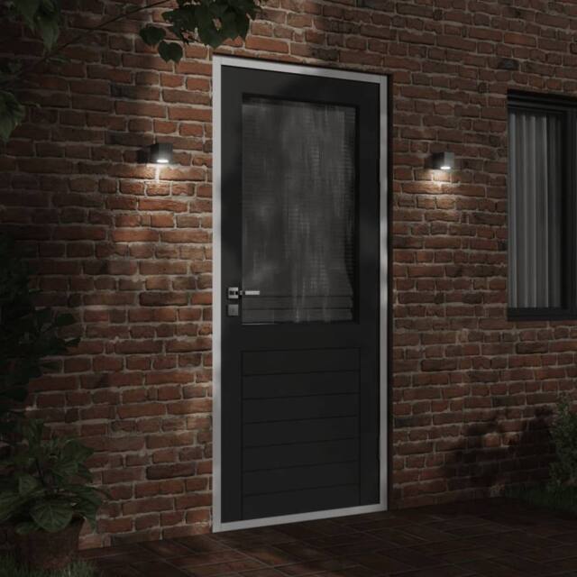 Berkfield Home Outdoor Wall Lights 2pcs Black Die-cast Aluminium - image 1