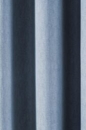 Fusion 'Sorbonne' 100% Cotton Light Filtering Plain Dyed Eyelet Curtains in Light Blue - Size: 168 cm width x 137 cm drop - thumbnail 3