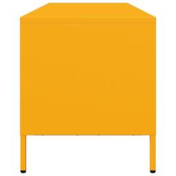 Berkfield Home TV Cabinet Mustard Yellow 135x39x43.5 cm Cold-rolled Steel - thumbnail 6