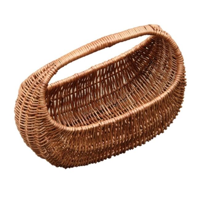 Red Hamper Wicker Gondola Shopping Basket in Brown - image 1