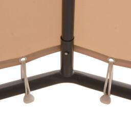 Berkfield Home Gazebo Pavilion Tent Canopy 4x4 m Steel Beige - thumbnail 3