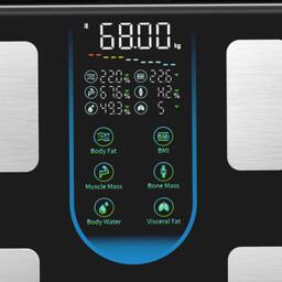 Centra Body Fat Scale Bathroom Digital Smart Pregnancy BMI Monitor Bluetooth in Black - thumbnail 5