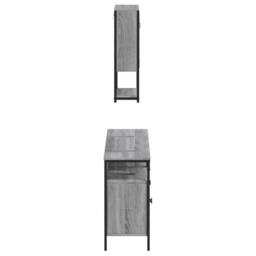 Berkfield Home Durable 3 Piece Bathroom Furniture Set Grey Sonoma Engineered Wood - thumbnail 7