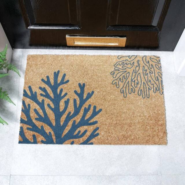 Artsy Mats Coral Doormat (60 x 40cm) in Brown - Size: 40 cm x 60 cm - image 1